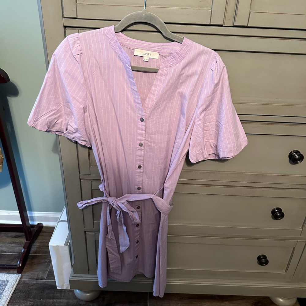 Loft purple mini dress size small/6.